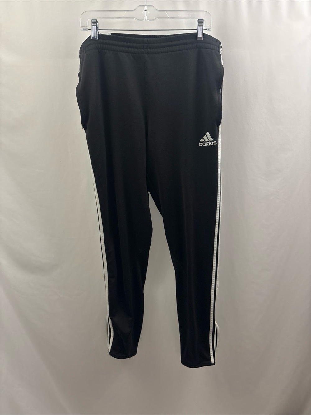 Adidas Pants Mens XL Black 3 Stripes Climacool Track Zip Ankle Joggers Athletic - Picture 8 of 11